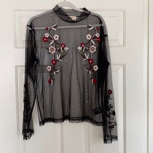 Silence+Noise (Urban Outfitters) Mesh Long Sleeve